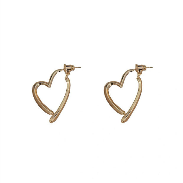 925 Silver Pin Love Earrings