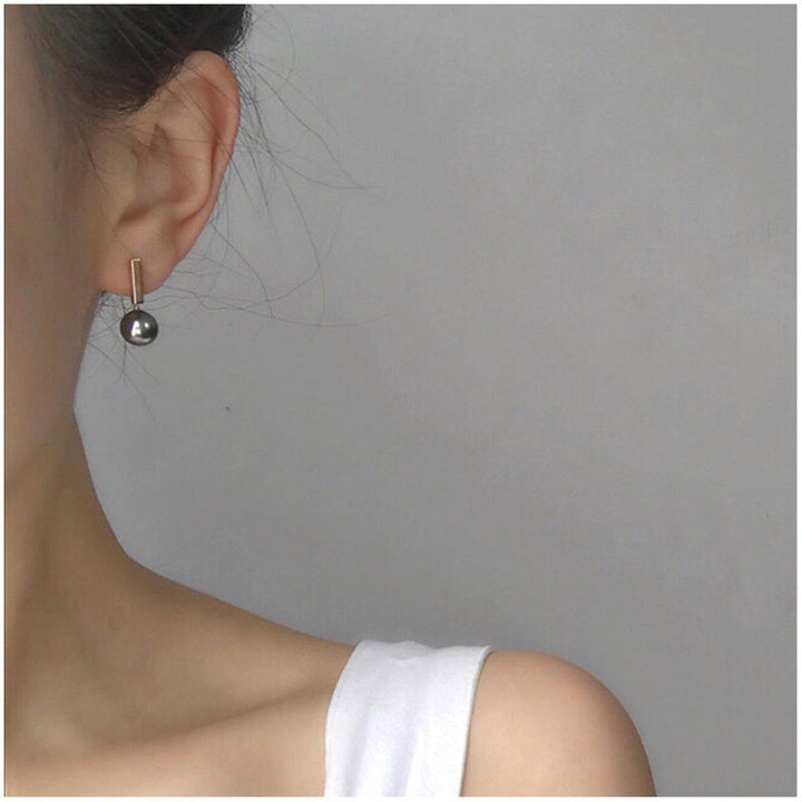 Austrian Black Pearl Handmade Earrings