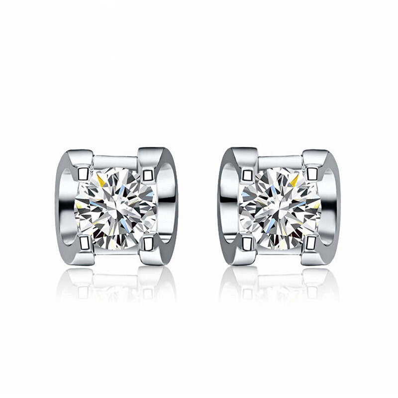 Classic Four-Prong Moissanite Stud Earrings