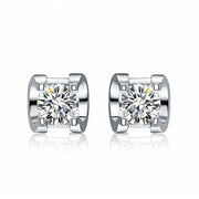 Eternal Promise Moissanite Sterling Silver Earrings