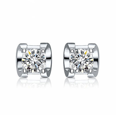 Eternal Promise Moissanite Sterling Silver Earrings