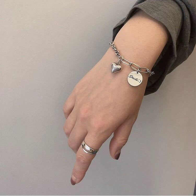 Smile & Heart Charm Bracelet