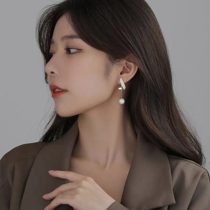 Crystal Erin Pearl Drop Earrings
