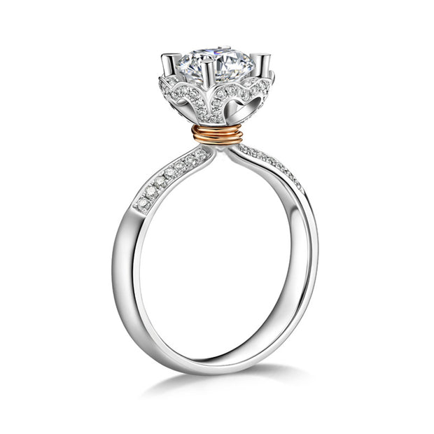 Moissanite 925 Silver Bouquet Ring