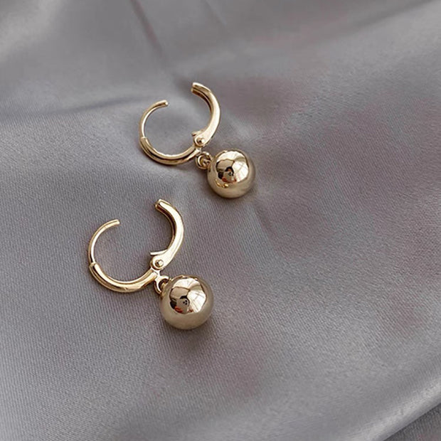 Minimalist Metal Ball Earrings