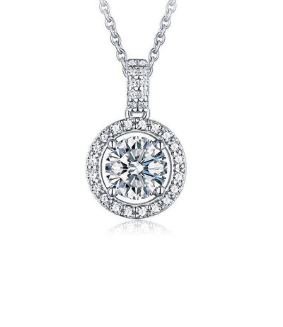 Moissanite 925 Silver Sun Eye Necklace