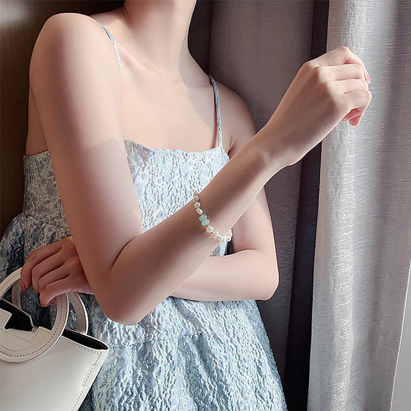 Freshwater Pearl & Aventurine Bracelet