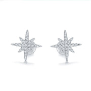 Moissanite 925 Silver Six Pointed Star Stud Earrings