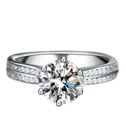 Moissanite 925 Silver Star Queen Ring