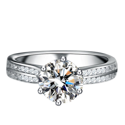 Moissanite 925 Silver Star Queen Ring