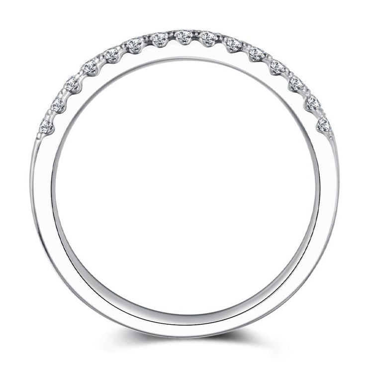 Moissanite Diamond Half Eternity Ring