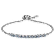 Classic Round Cut Moissanite Diamond Bracelet with Adjustable Size