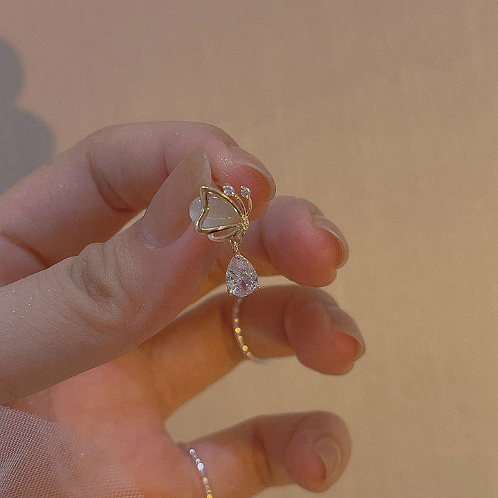 Cat's Eye Butterfly Earrings