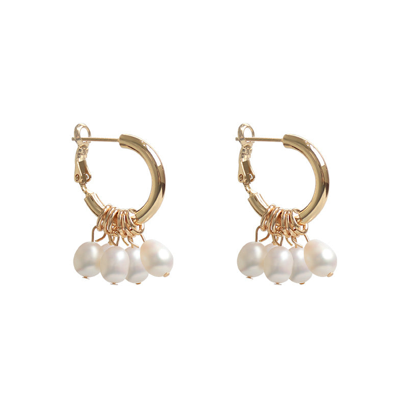 Pearl Hoop Earrings