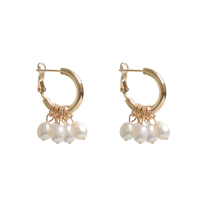 Pearl Hoop Earrings