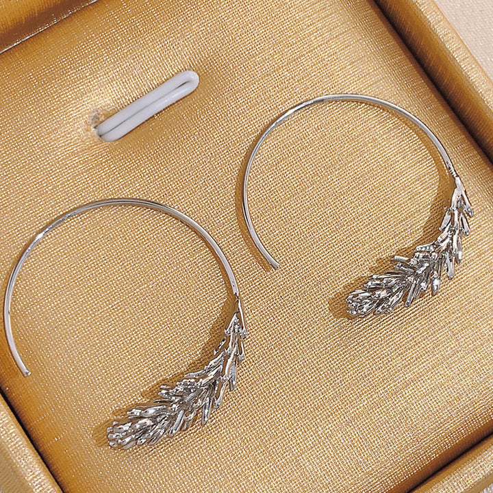 French Wheat Hoop Earrings
