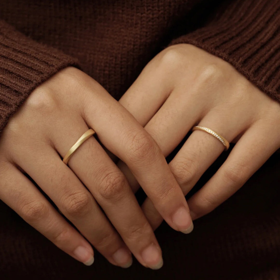 Sterling Silver Möbius Ring Zirconia Ring