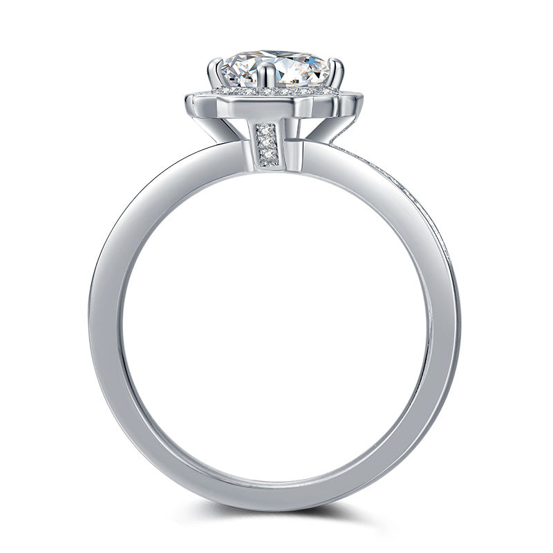 Petal Halo Moissanite Ring