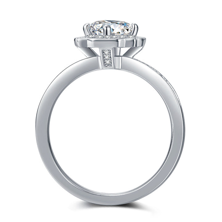 Petal Halo Moissanite Ring