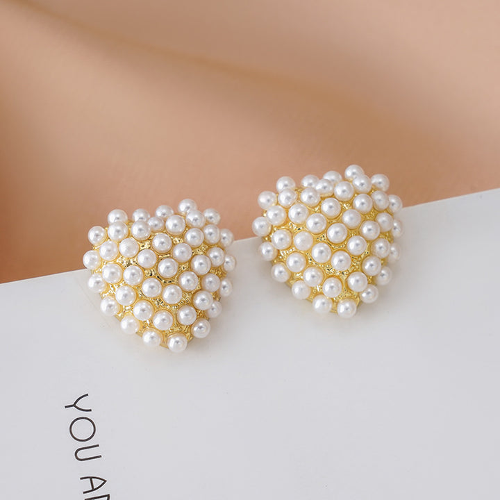 Love Heart Pearl Earrings