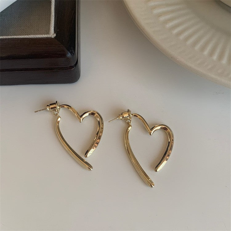 925 Silver Pin Love Earrings