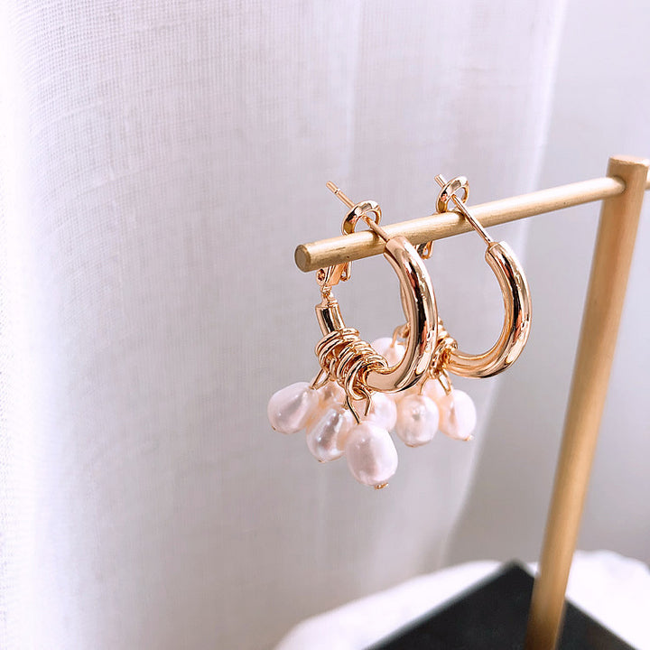 Pearl Hoop Earrings