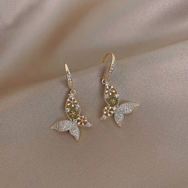 Butterfly & Flower Earrings