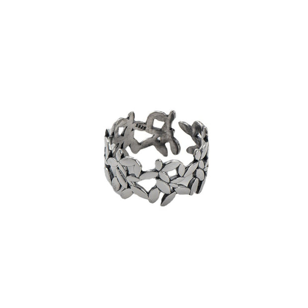 Silver Leaf Ring