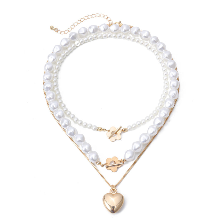 Innocent Heart Pearl Layering Neckalce