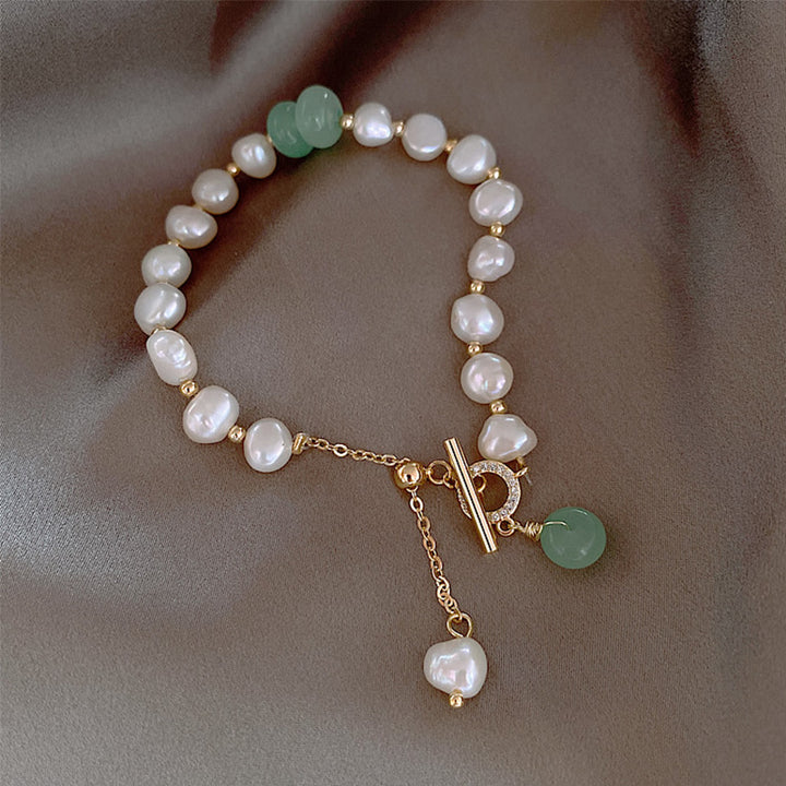 Freshwater Pearl & Aventurine Bracelet