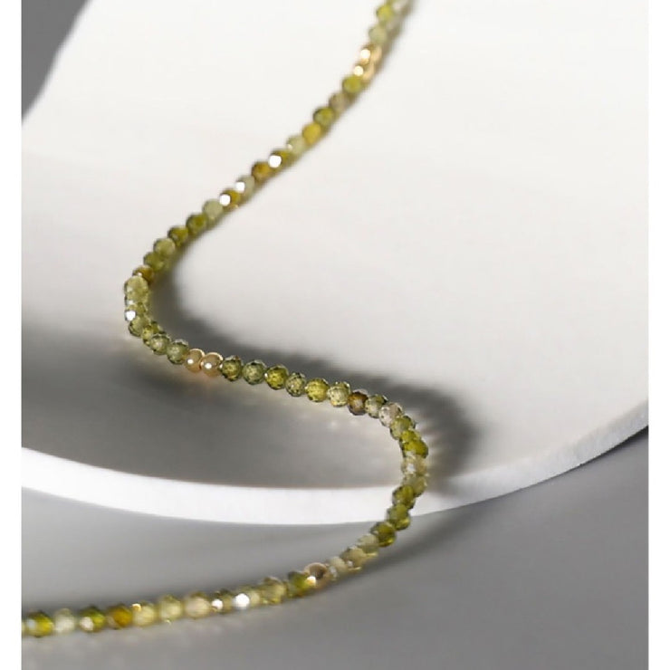 Olive Green Zircon Necklace