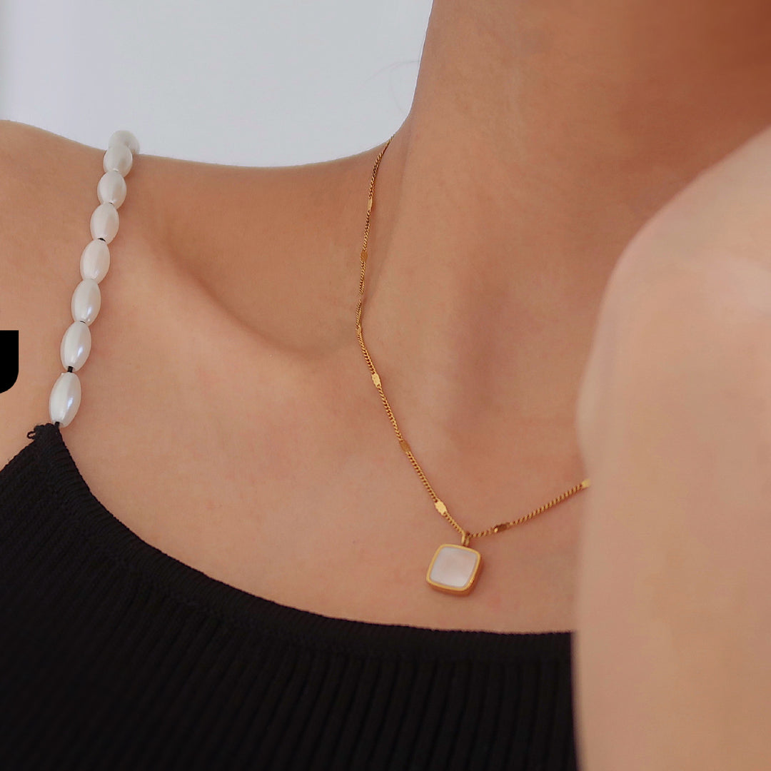Pearl Square Necklace