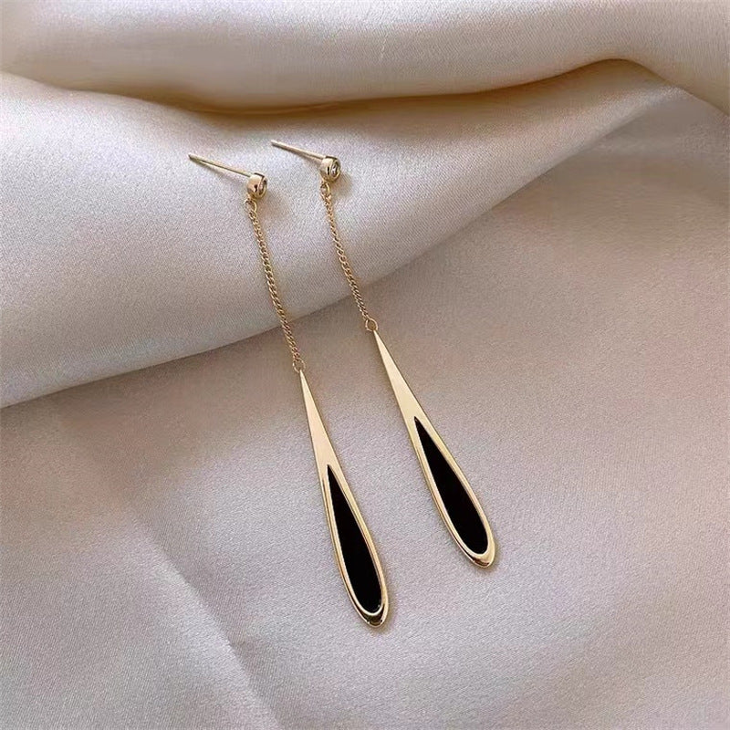 Black drop earrings