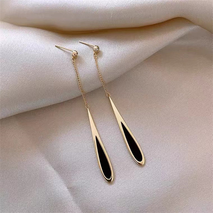 Black drop earrings