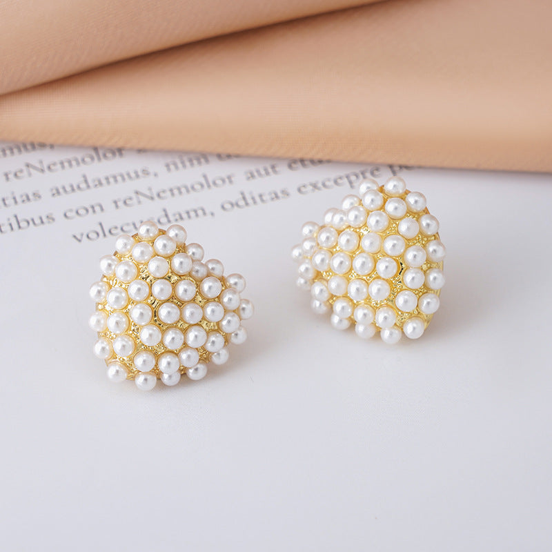 Love Heart Pearl Earrings