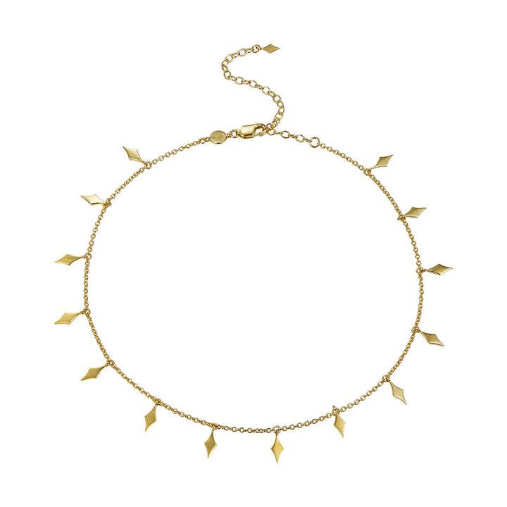 Sterling Silver Diamond Sequin Necklace