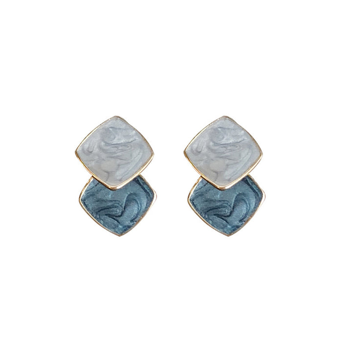Oil Paint" Blue Earrings