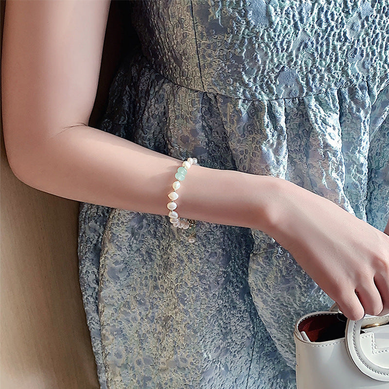 Freshwater Pearl & Aventurine Bracelet