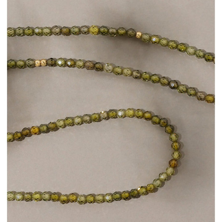 Olive Green Zircon Necklace