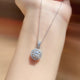Halo Moissanite Pendant Necklace