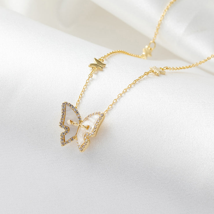Crystal Butterfly Choker Necklace