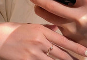 Sterling Silver Zirconia Minimalist Ring