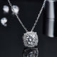 Halo Moissanite Pendant Necklace