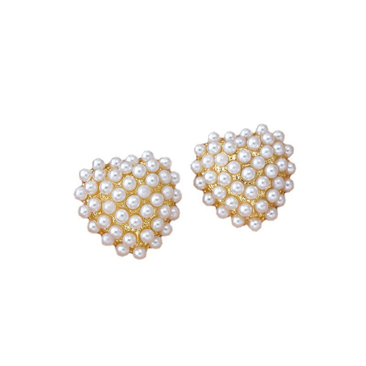 Love Heart Pearl Earrings