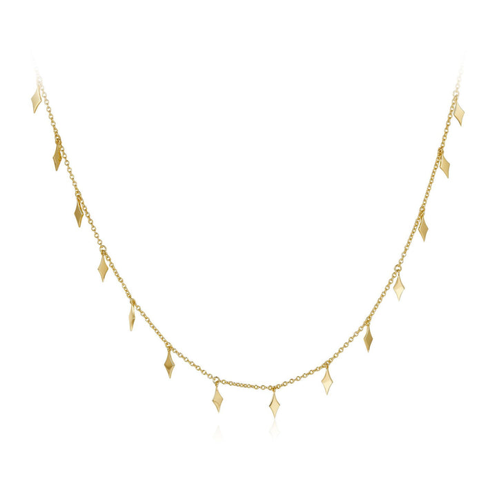 Sterling Silver Diamond Sequin Necklace