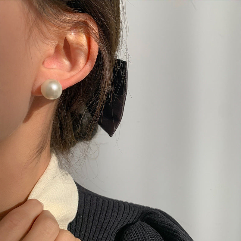 Classic Large Pearl Vintage Earrings