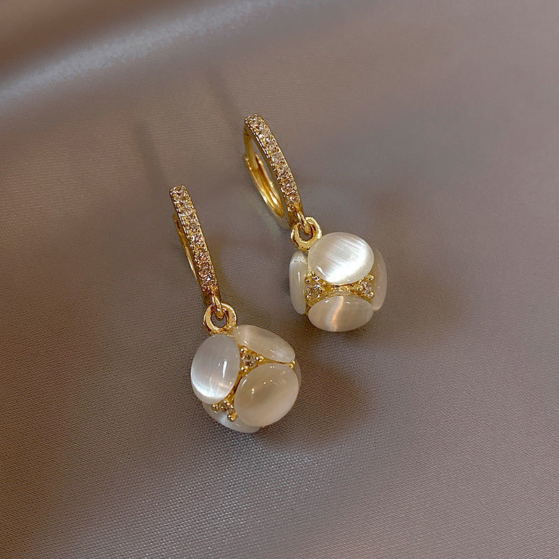 Cat's eye stone earrings