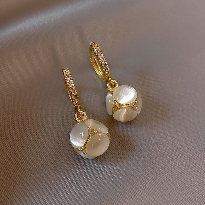 Cat's eye stone earrings