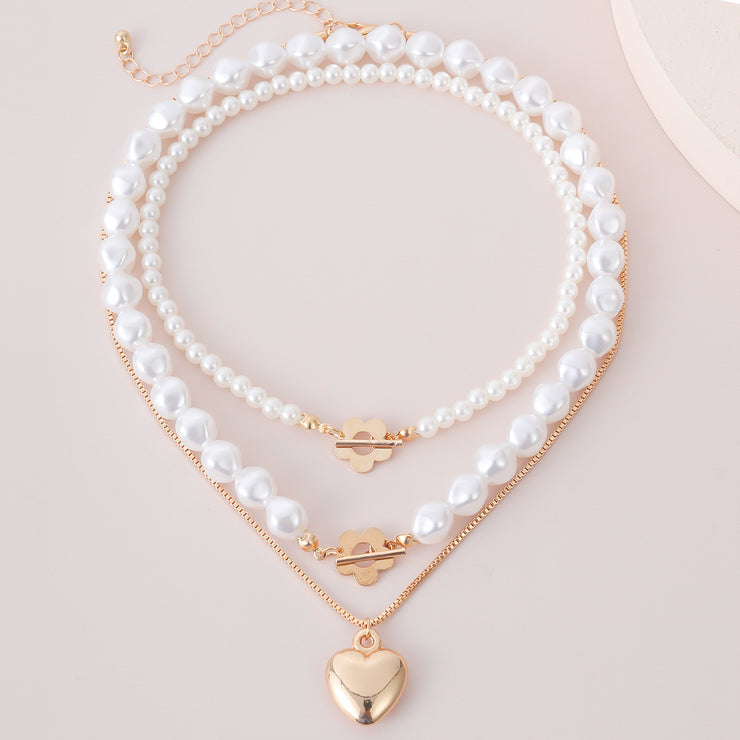 Innocent Heart Pearl Layering Neckalce