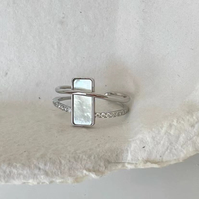 Silver Simple Unique Adjustable Ring